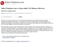 Tablet Screenshot of dubai-telephone.com